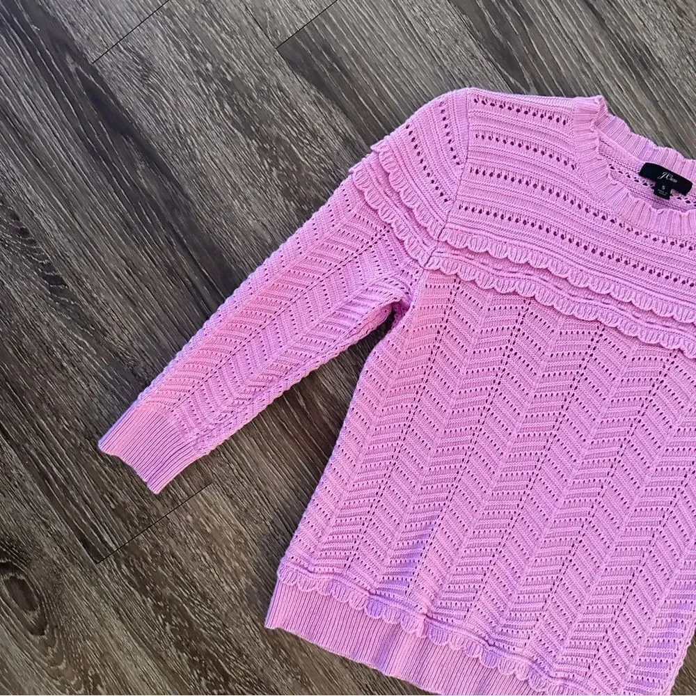 J. Crew Scalloped Pointelle Sweater